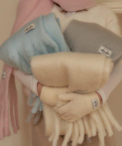 PLUFFY MUFFLER & GLOVES SET - 6color