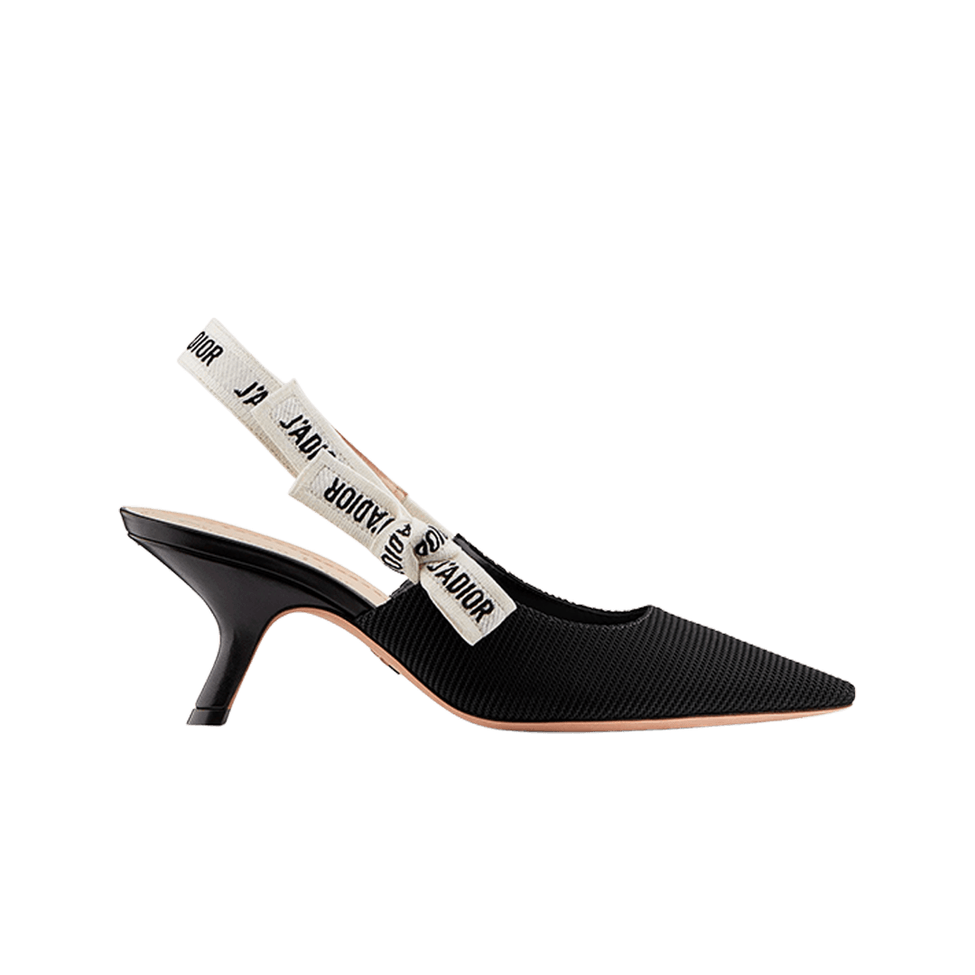 (W) Dior J'adior Slingback Pumps Technical Fabric Black