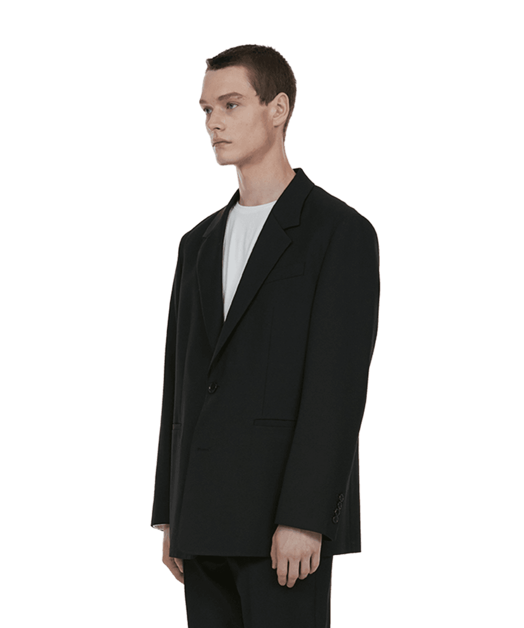 울 시그니쳐 블레이져_블랙