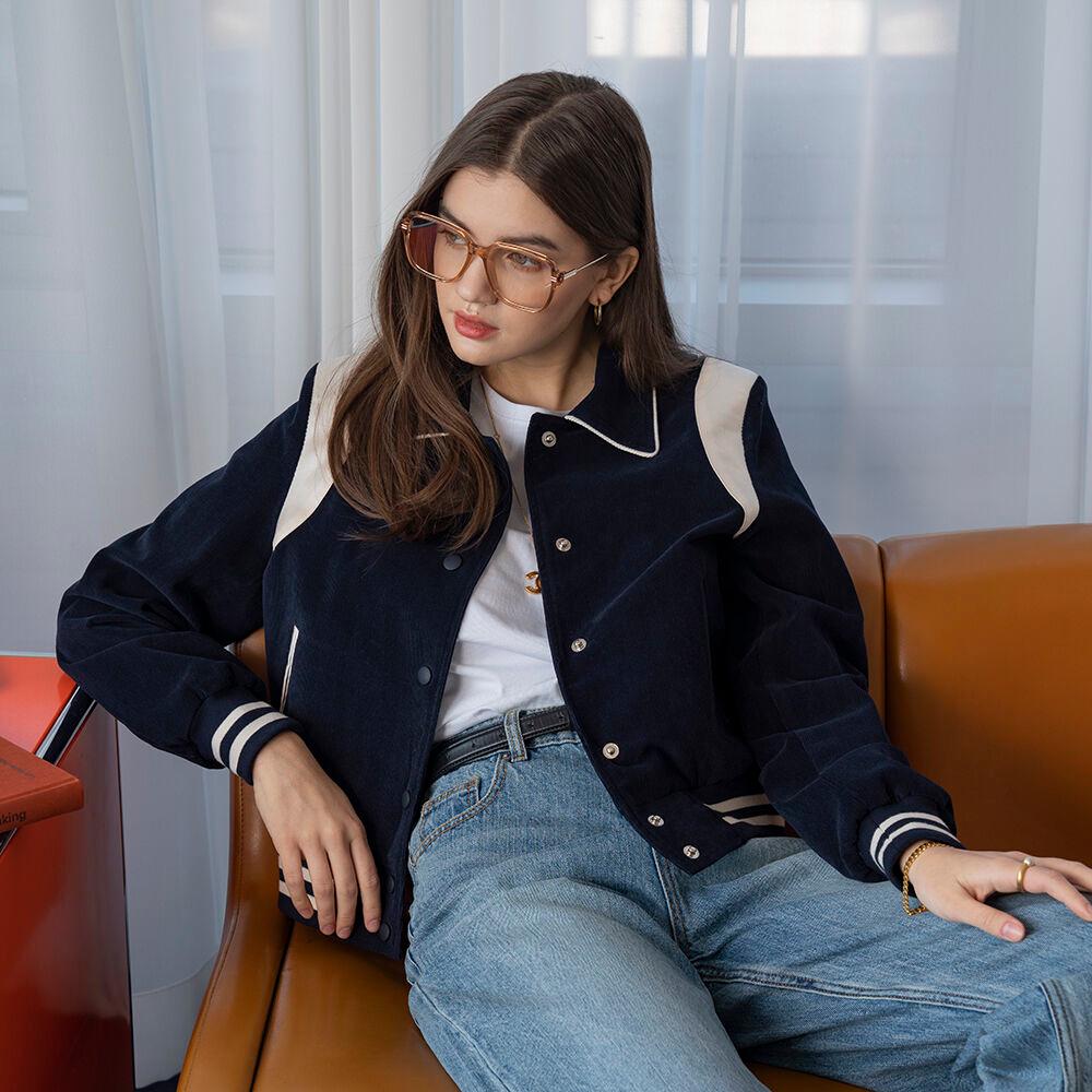 O3700 Coduroy varsity jacket (4color)