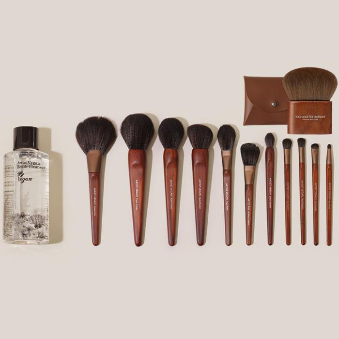 아티스트 비건 브러쉬 12종 세트 + 비건 브러쉬 클렌저