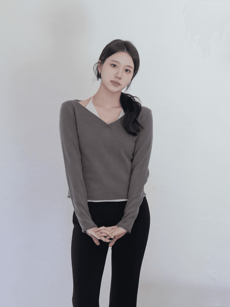 [Nouarté] 솔레 홀터넥 니트 (에토프 브라운)