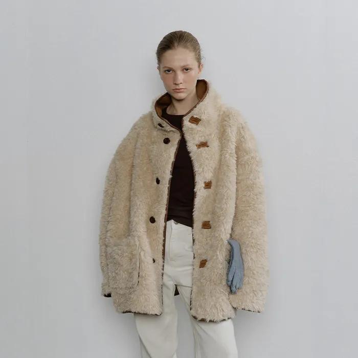 Molly Reversible Shearling Coat_Camel