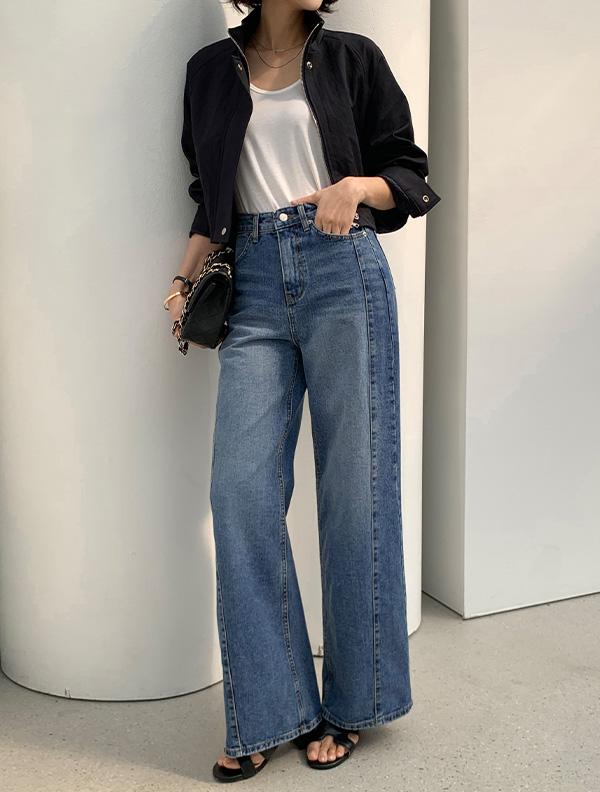 M. 루노 절개 와이드 데님<span style=font-size:0pt