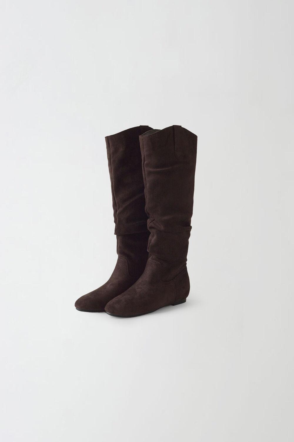 Mocha Shirring Boots