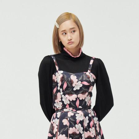 [JUNGHEEZIN: The Goddess of Flowers] 나이트 플라워 프린트 뷔스티에 톱  Night Flower Print Bustier Top