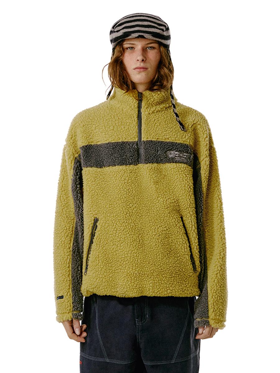 Goof-Off Fleece Half Zip Pullover Yellow