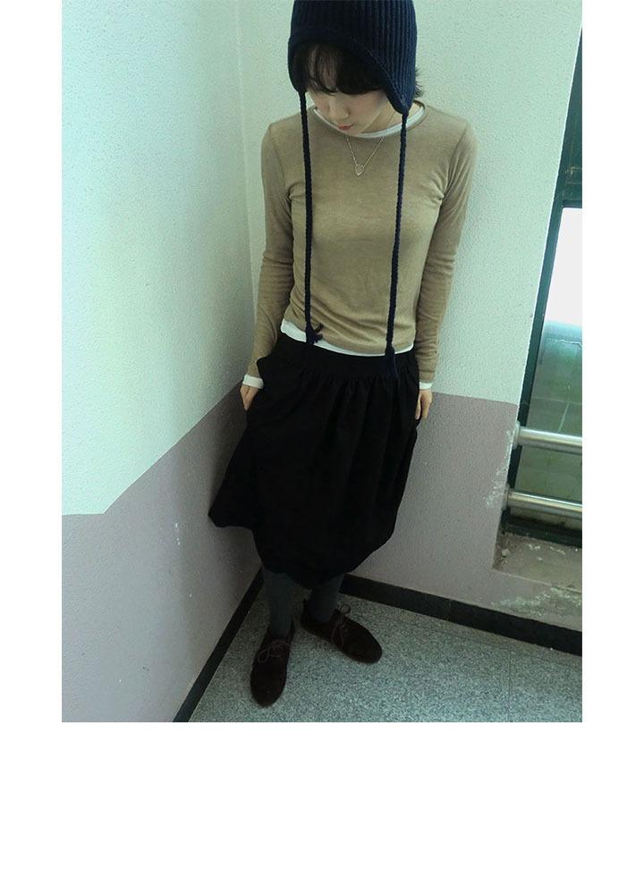 시시로 Soft Wool Layered, Tee