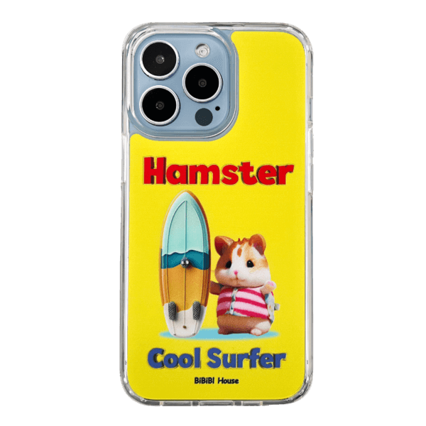 Cool Surfer Hamster (Yellow) Phone Case