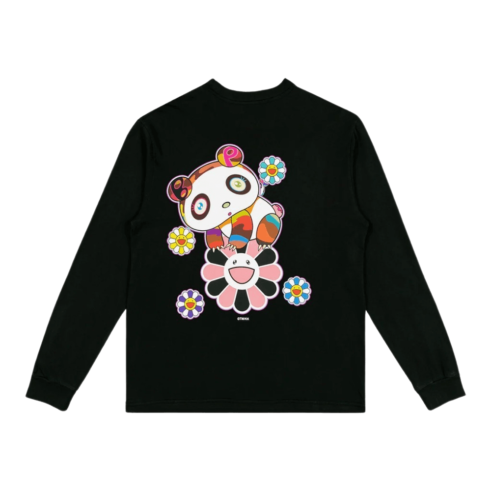 카이카이키키 x 블랙핑크 판다카시 드림 롱 슬리브 셔츠 빈티지 블랙