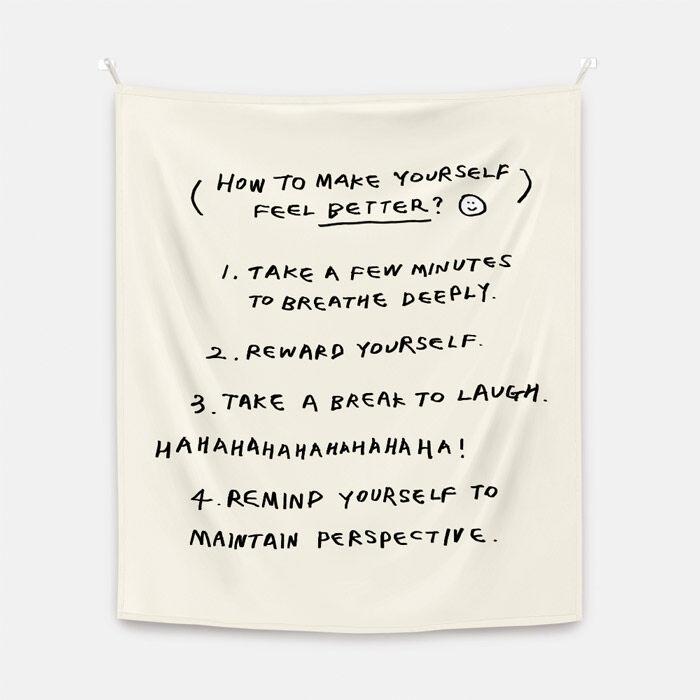 Wan 작가, 패브릭 포스터 how to make yourself feel better 대형