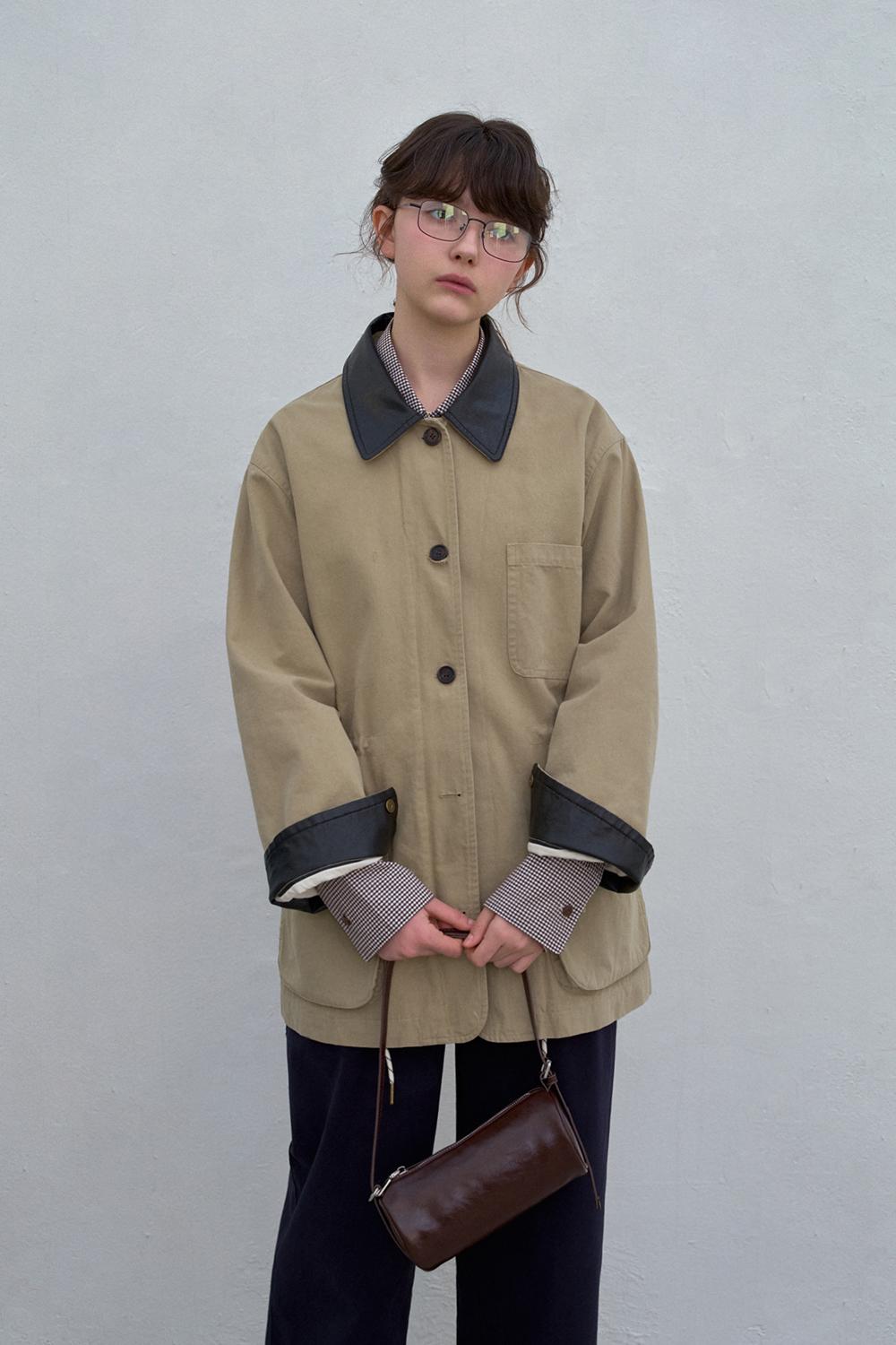 스폰테니 코튼 자켓_Beige