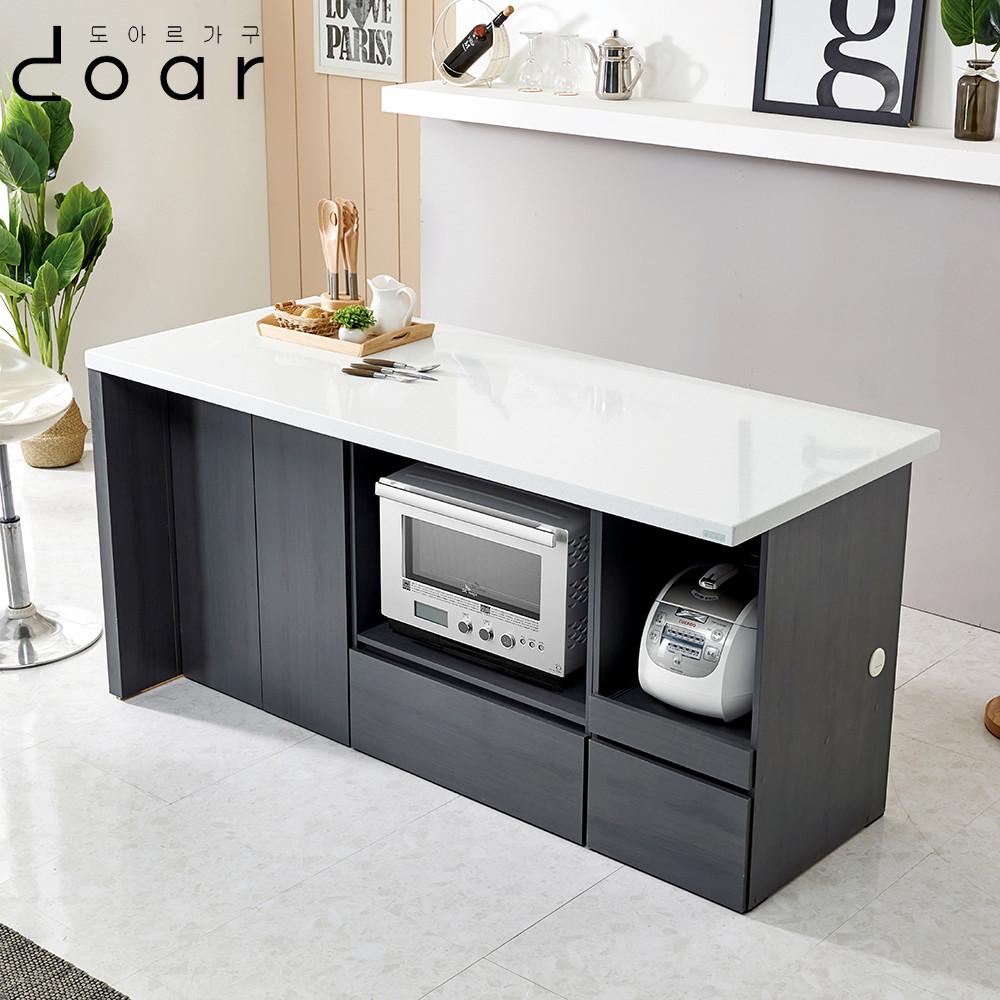 도아르 인조대리석 아일랜드식탁 홈바 테이블 조리대 베이킹 작업대