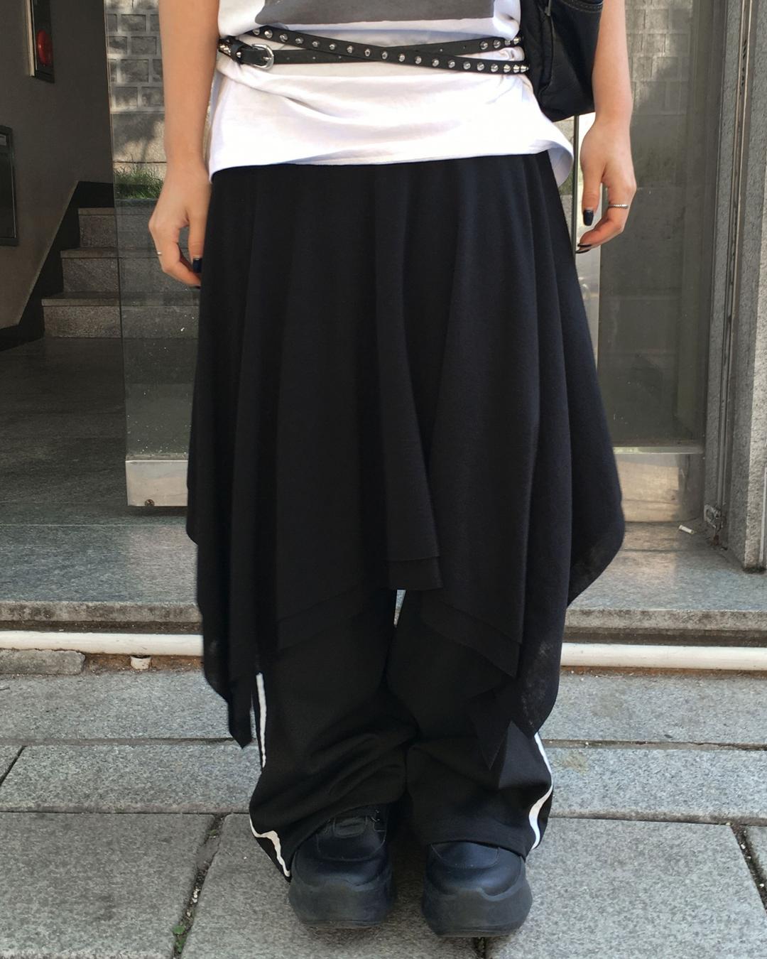 Flare long skirt