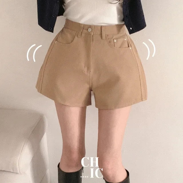 [자체제작ෆ허얇골넓pt] 연예인 자연골반뽕 핀턱 코튼 이너반바지 숏팬츠 (속바지내장)