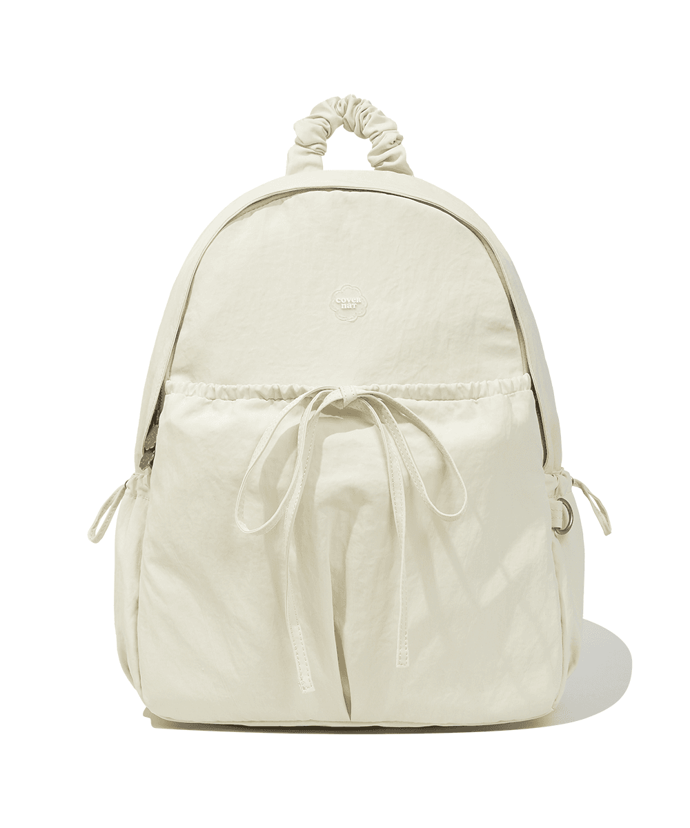 클로버하트 셔링 나일론 백팩 아이보리