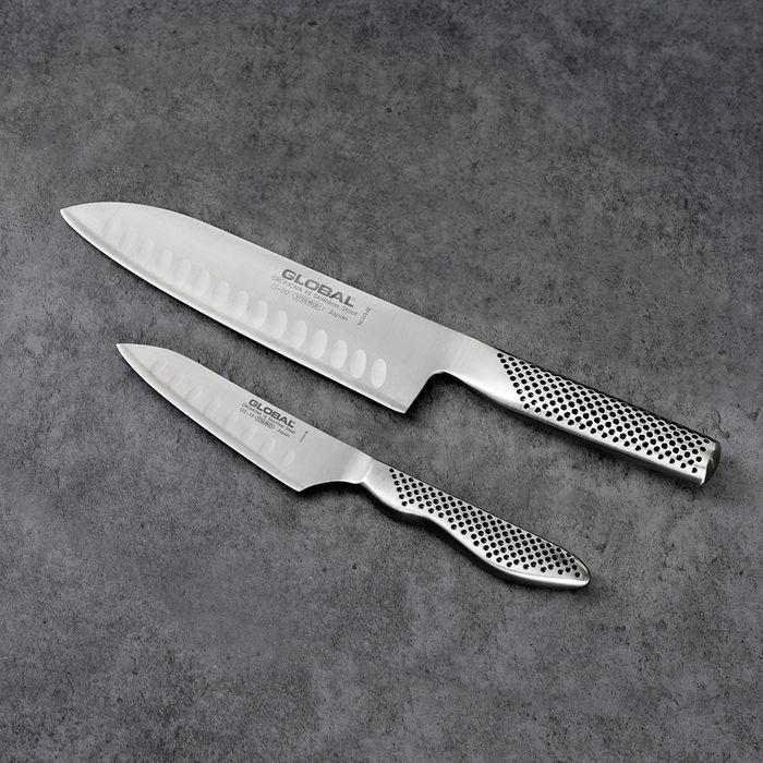 [29CM단독] 글로벌나이프 산도쿠나이프&과도 딤플 2종 SET G-80 + GS-59