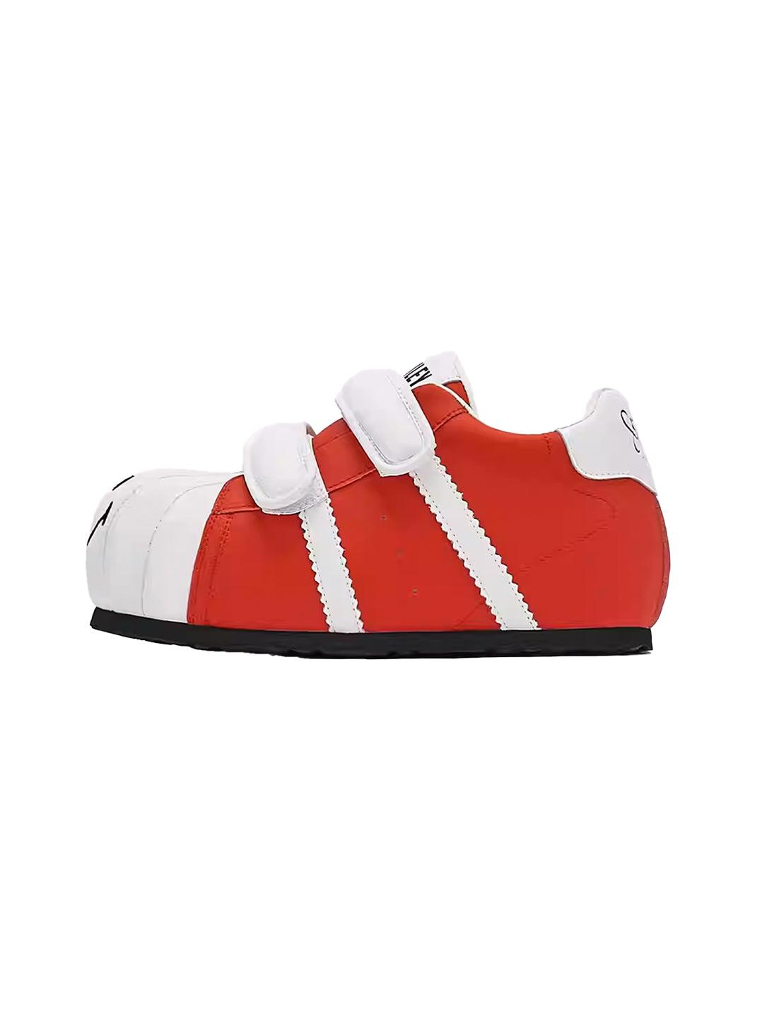 SMILEY | Shell Toe Chunky Velcro Shoes-Red&White - Red & White / US 3.5 MEN / US 5 WOMEN = IT 35