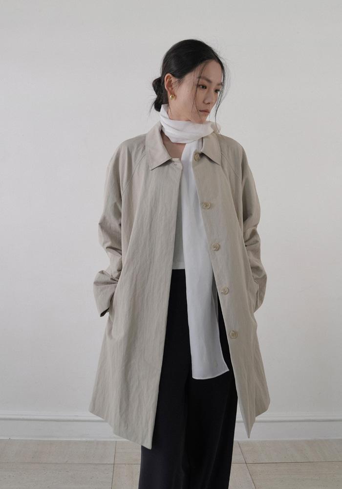 SINGLE TRENCH COAT_MUTEBEIGE
