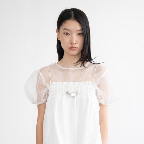 Balloon String Sleeveless Top (Ivory)