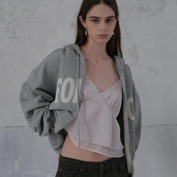 [6th] Washing day hoody zip-up - grey