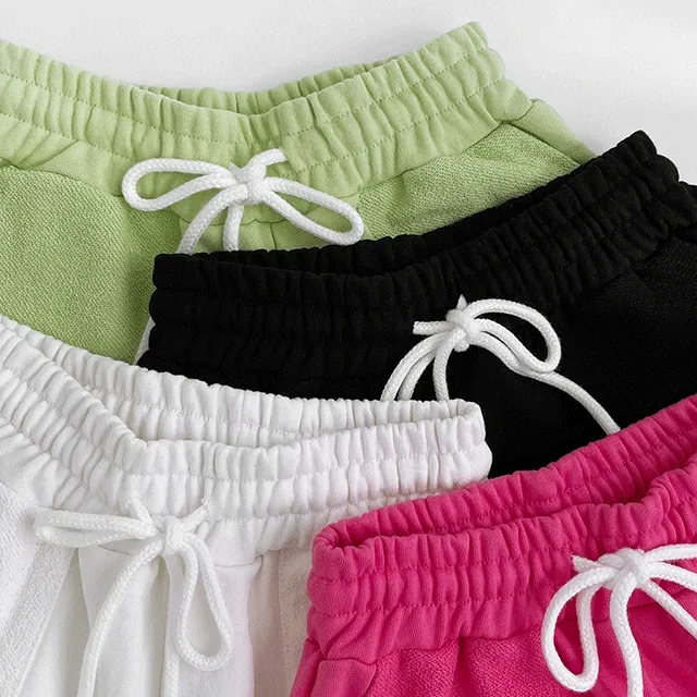 [고퀄리티] A라인 와이드 4부 트레이닝 반바지 숏팬츠 트레이닝복 빅사이즈 봄 여름 츄리닝 밴딩 바지