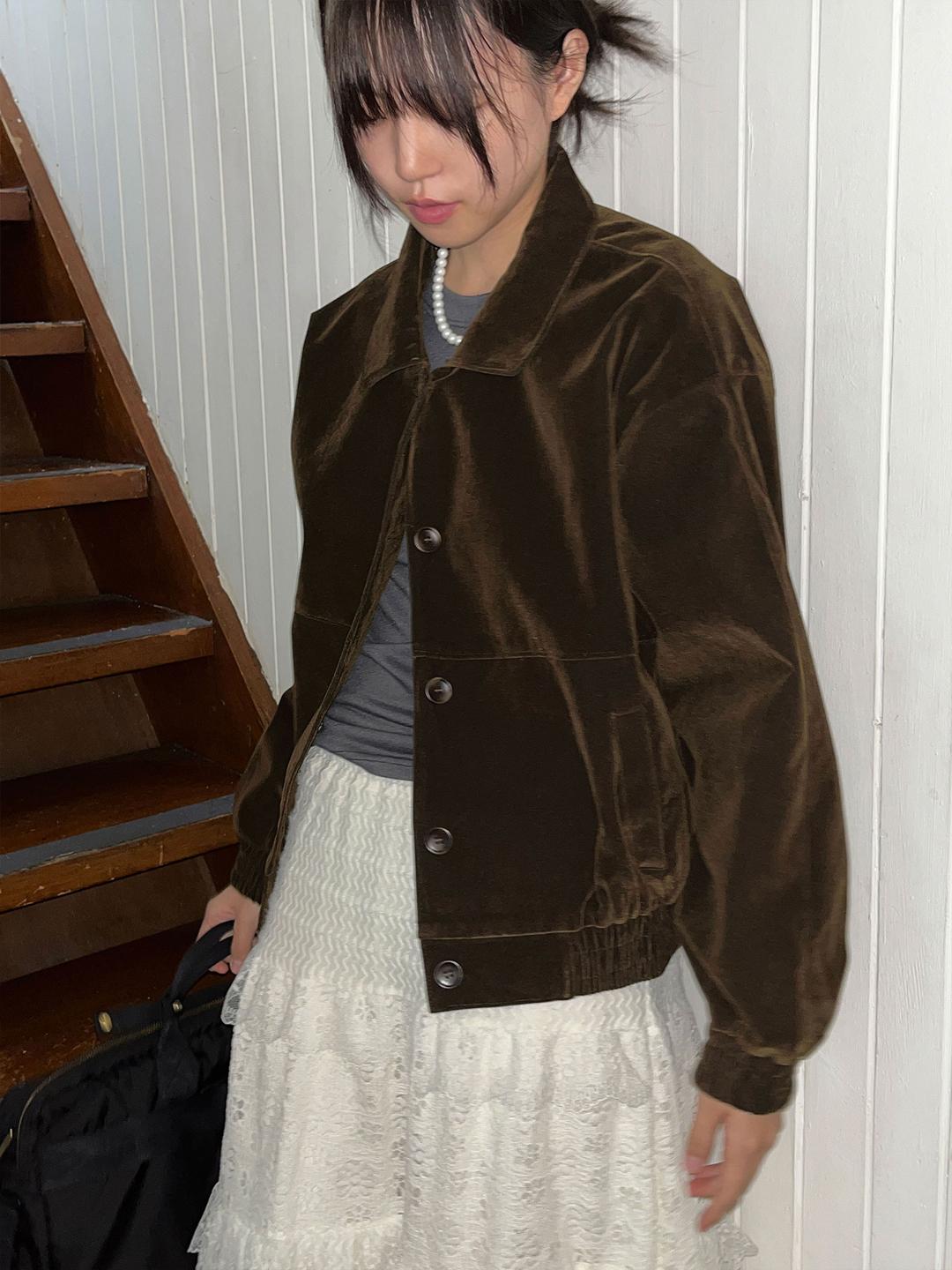 김아홉 버번 스웨이드 블루종