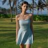 Tube Top Flare Swimsuit[LMBDSW237]-Baby Blue
