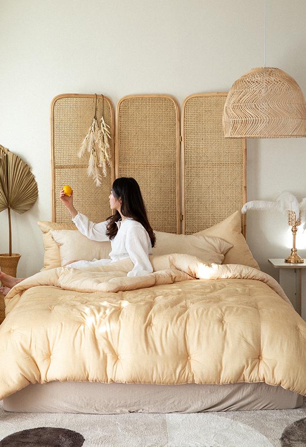 단 하나의 100% 모달 차렵이불 [요구르트 & 허니 글로우]먼지없는 이불