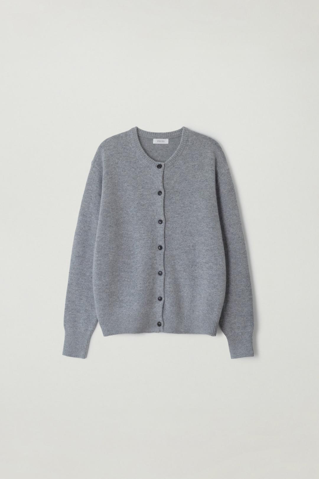 [9/22(월)순차발송] Clea round cardigan (Gray)