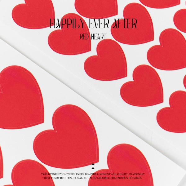 HAPPILY EVER AFTER - RED HEART 2매 (씰스티커)