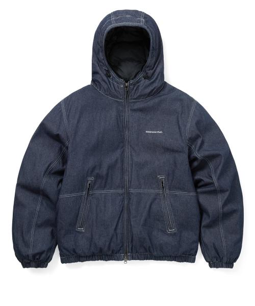 Denim Down Puffer Jacket Indigo