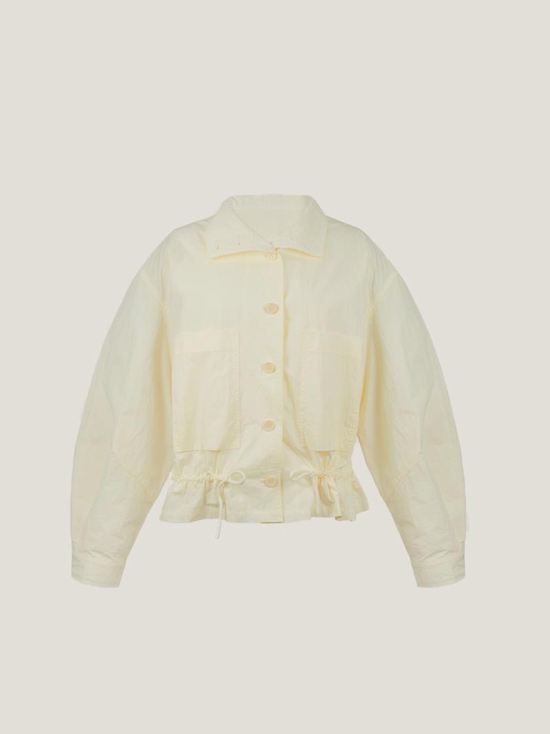 [반티아189] 나일론 블라썸 리본 점퍼