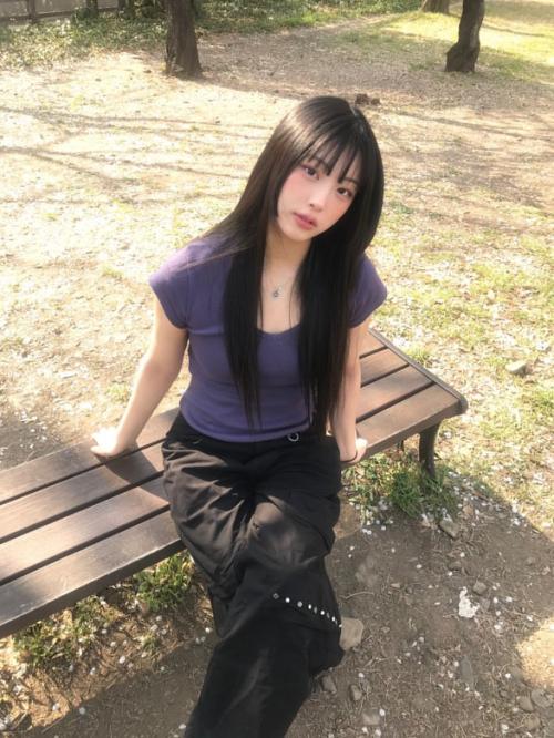 C 90S LINE V-NECK HALF-SLEEVE T-SHIRT_PURPLE