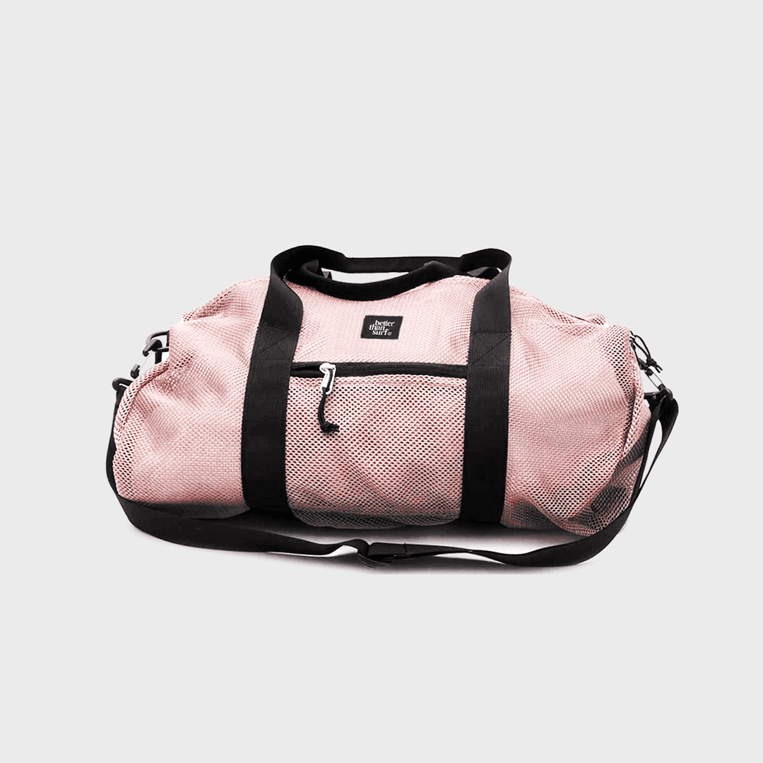 [BETTER THAN SURF] MESH DUFFLE BAG - PALE PINK