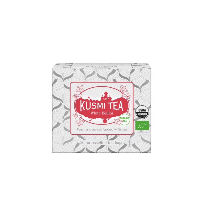 [KUSMITEA] (SALE-소비기한 : 2025년 6월) 유기농 화이트 벨리니 모슬린 티백 20개입