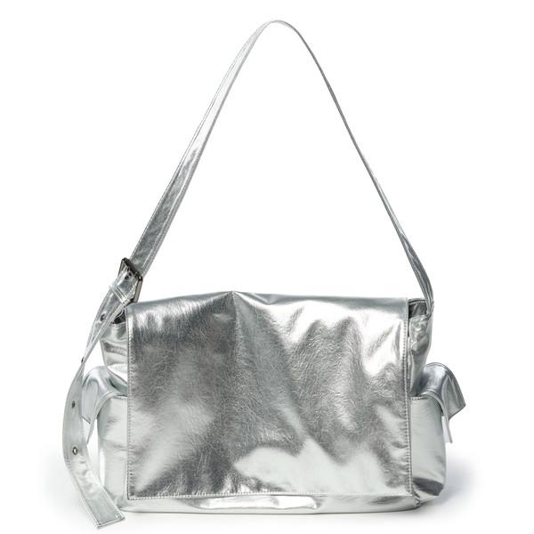 메신저백 side pocket messanger bag L nappa silver