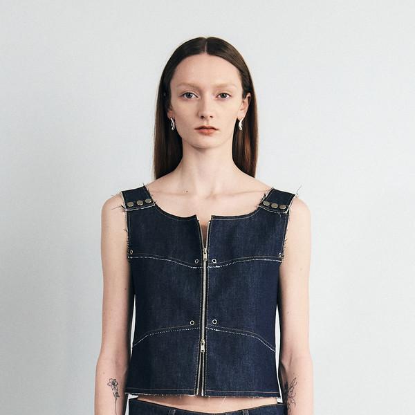 2-WAY TRANSFORM DENIM VEST (INDIGO)