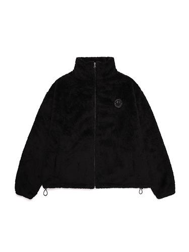 12차 재입고 [수호,배진영,장원영,정연,라비 착용] TONE ON TONE PATCH FUR ZIPUP BLACK