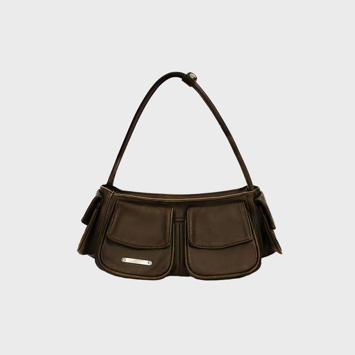 Outpocket shoulder bag Vintage cognac