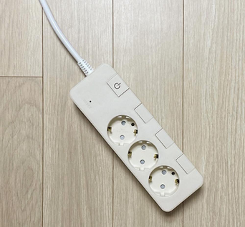 크림 푸쉬탭 개별스위치 멀티탭 3구 4구 PUSH 스위치 대성멀티탭 1m, 3m