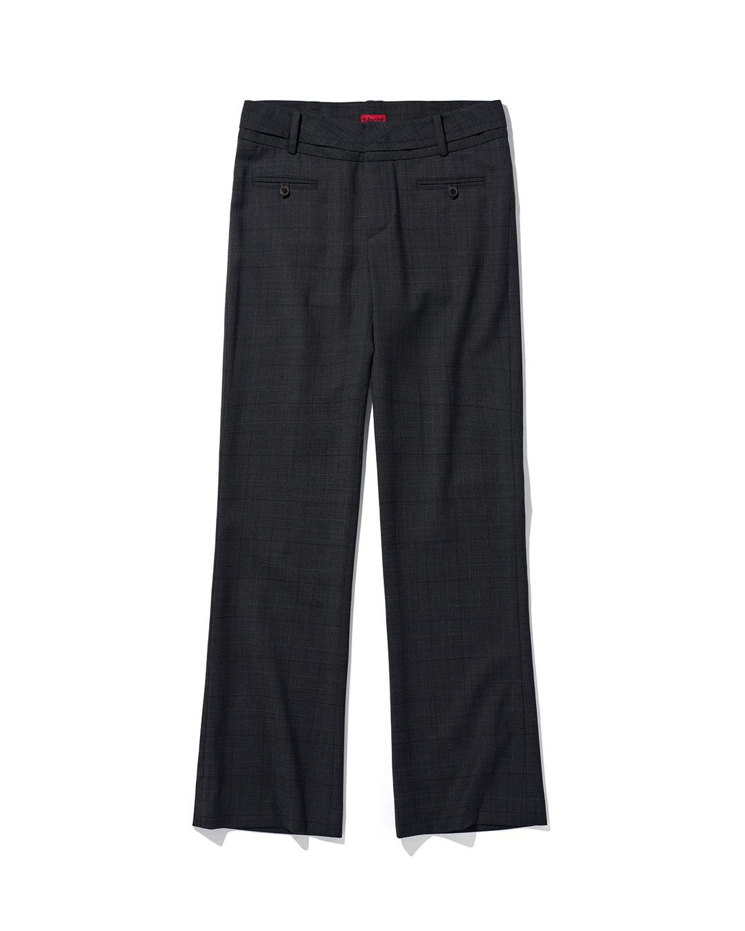 TAILORED SLIM TROUSER_CHARCOAL CHECK