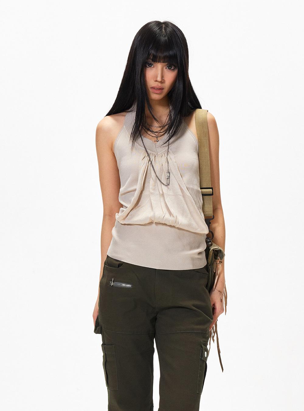 Faultline Drape Tank Top