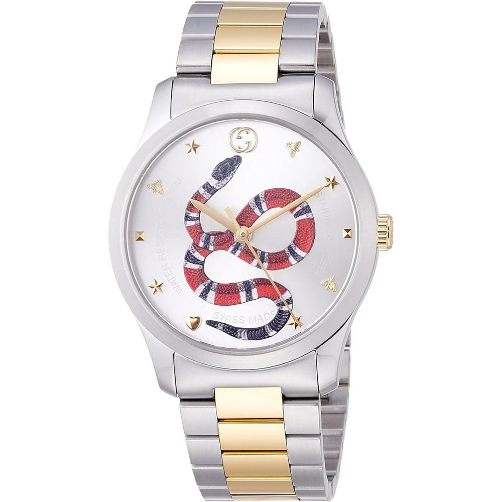 구찌스네이크 메탈손목시계 쿼츠 남성 아날로그 YA1264075