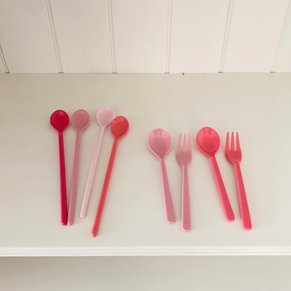 [피클샵] glam pink 스푼포크 커트러리 & 티스푼세트 (3type)
