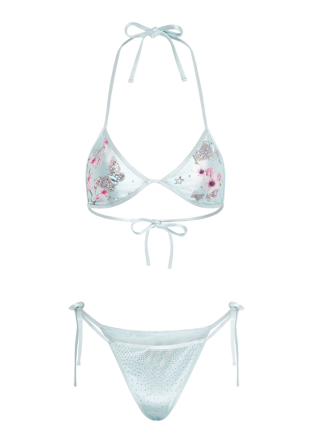 BUTTERFLY BIKINI IN AQUA BLUE - XS