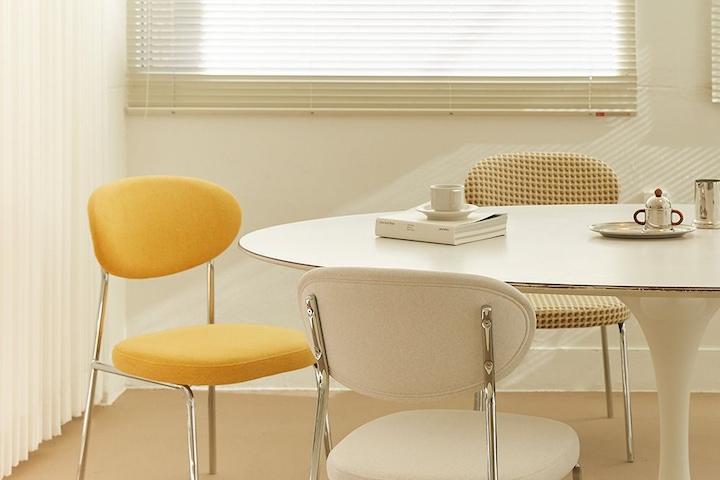 신규컬러 출시! 페블 체어 미드센추리 패브릭 디자인 인테리어 철제 카페 의자