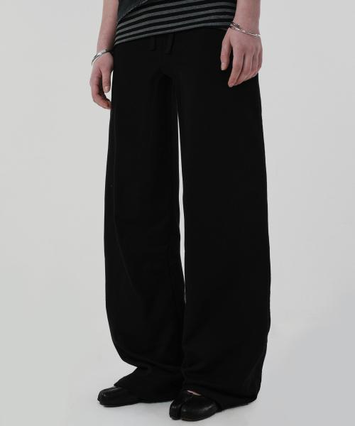 LAYERED LONG PANTS [BLACK]