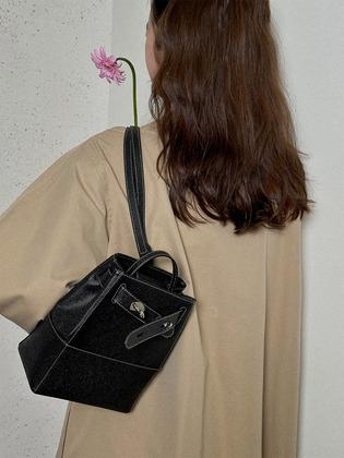 [단독]Tully Bag 툴리백 - 블랙 스티치 (실버)