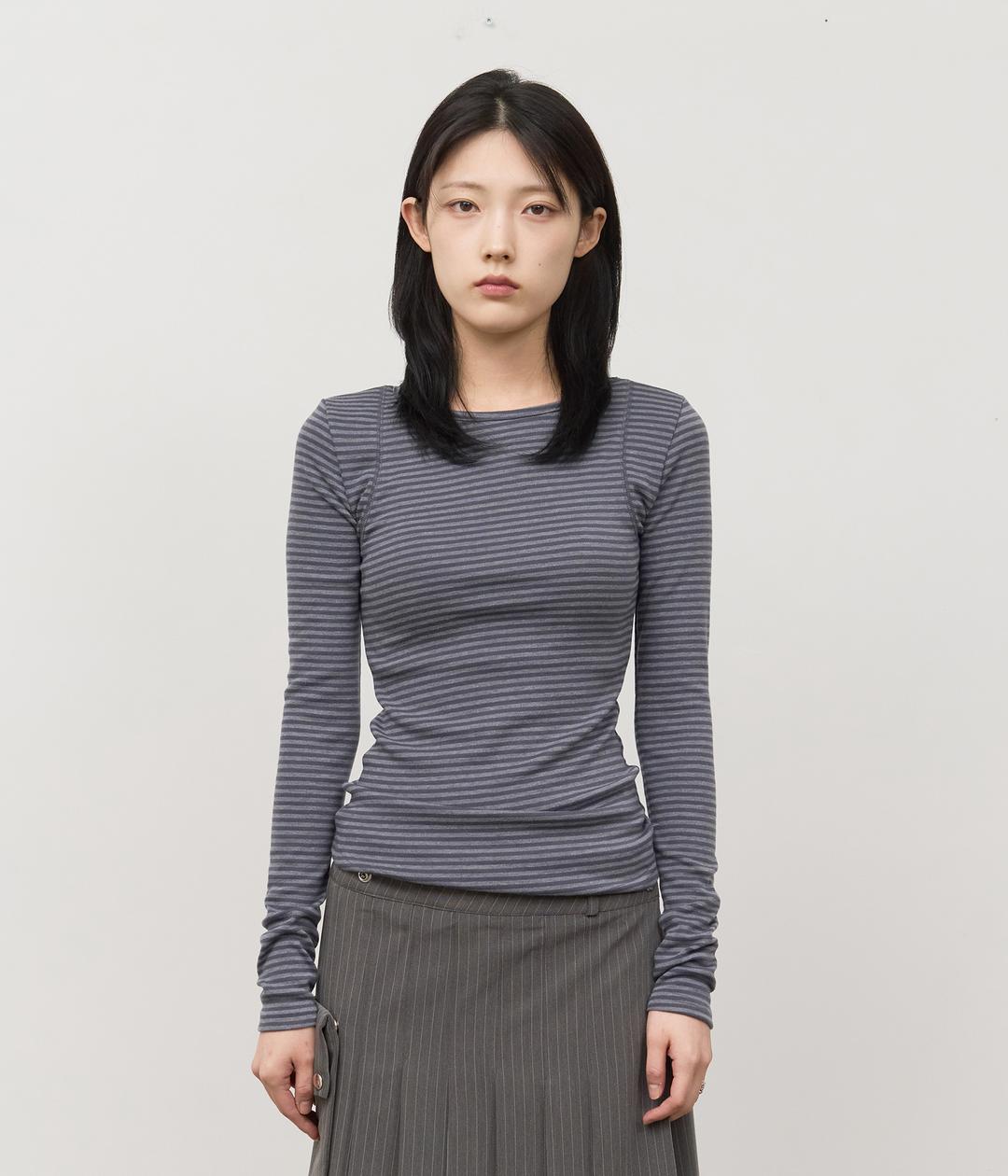 (W) Doll Striped Top (3color)